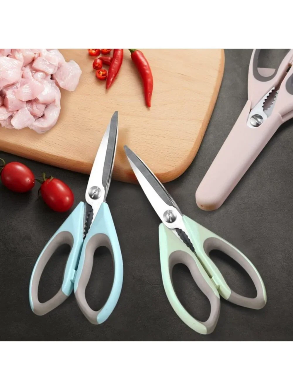 All-Purpose Heavy Duty Kitchen Scissors & Utensils Set - Stainless Steel
